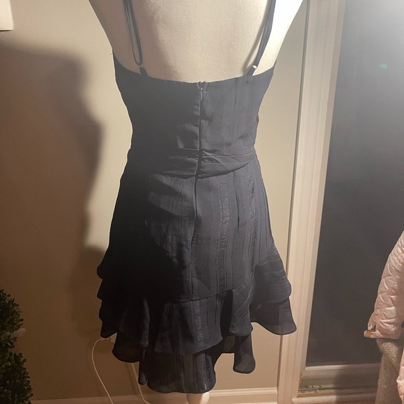 𝅺SAINTS + Secrets - Navy, Ruffled Dress - Picture 2 of 5